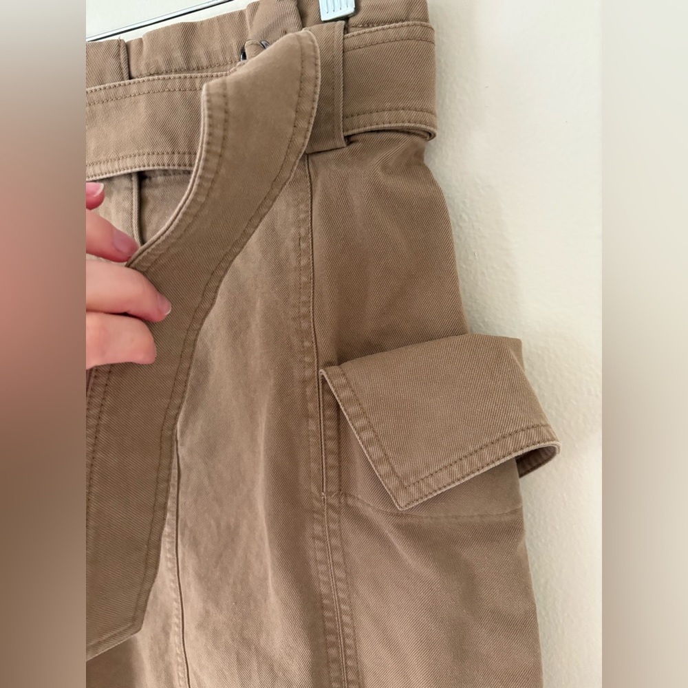 A.L.C. Mia Belted Mini Skirt in Beige Size 6 - Picture 9 of 12